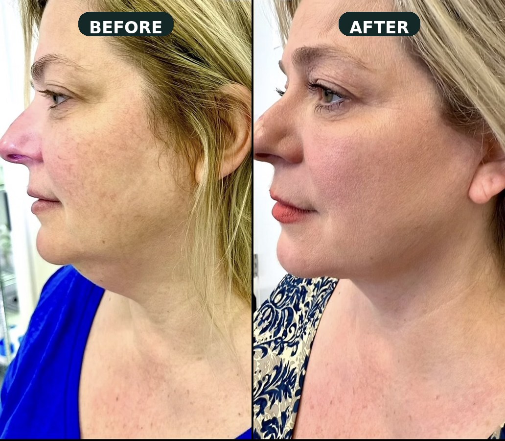 Deep plane facelift result performed under local anesthesia by Dr. Peter Malouf in Fort Worth, TX.